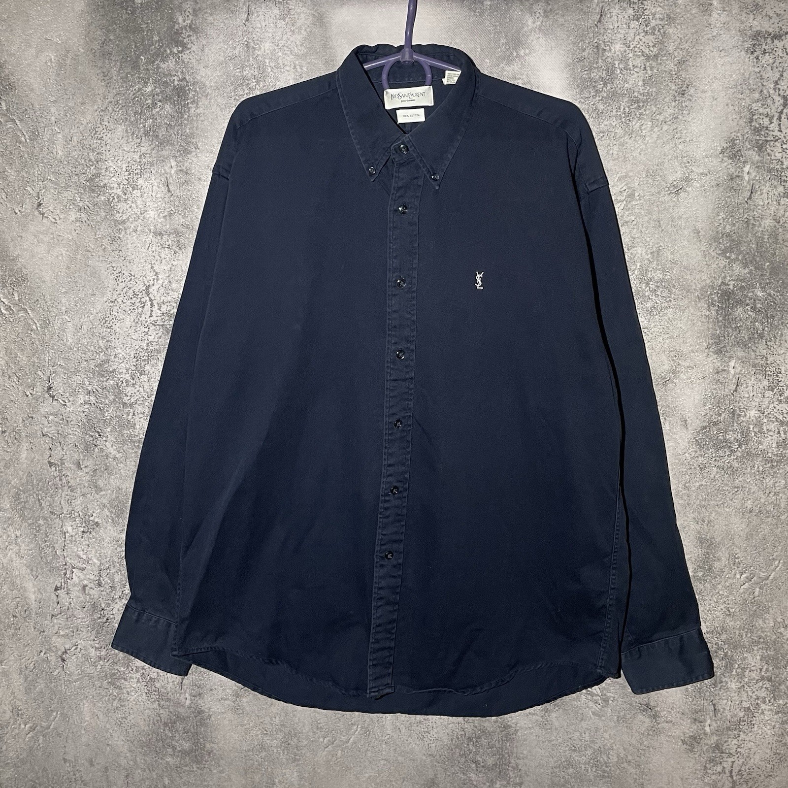 Yves Saint Laurent camicia uomo vintage manica lunga taglia L