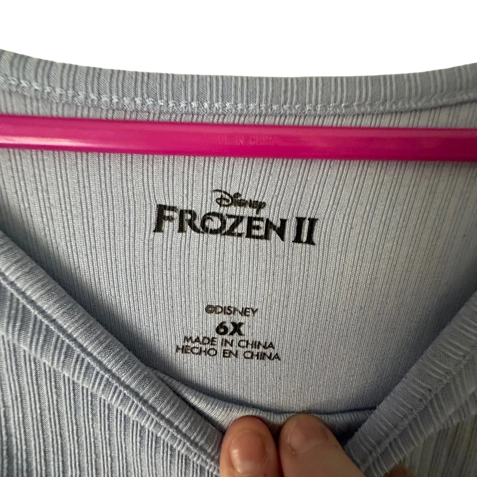 Disney Frozen 2 Dress Long Sleeve Blue Girls Size 6X Anna Elsa - Image 3 of 4