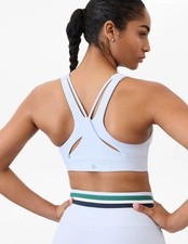 NWT ATHLETA Flex Spacer Sports Bra in Gossamer Blue D-DD, MSRP: 69, Size Small