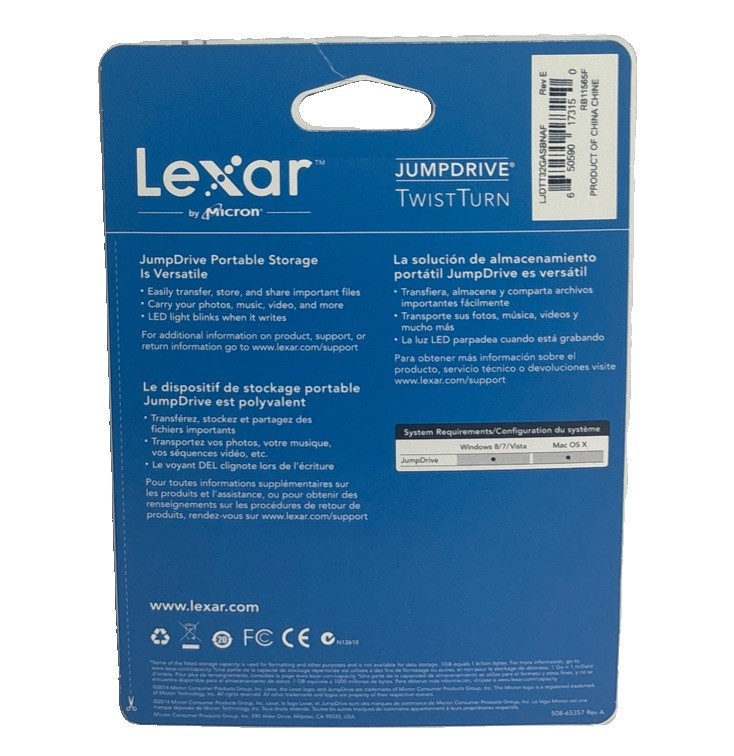 Memoria USB Lexar Jumpdrive Twist Turn Hi Speed color rosado 32GB NUEVA, imagen 2