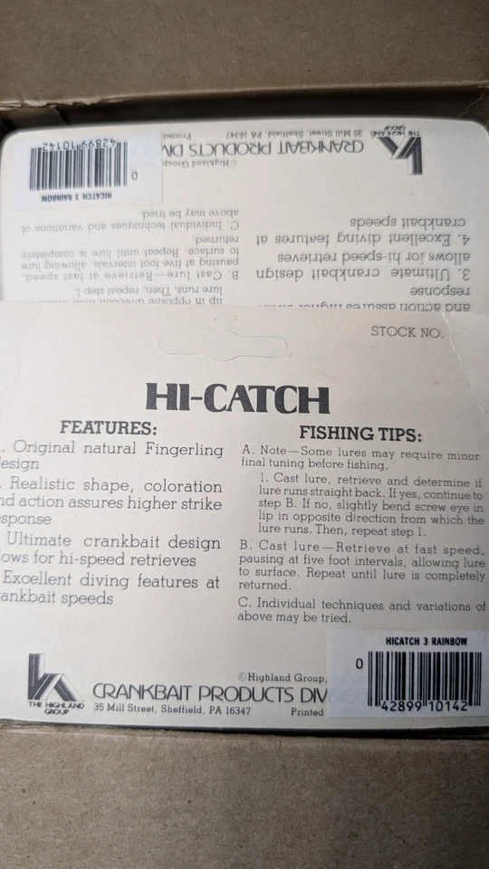 10 Crankbait Corp Luhr Jensen Fingerling 5" Rainbow Trout Hi Catch Estuche de distribuidor Foto 4 de 4
