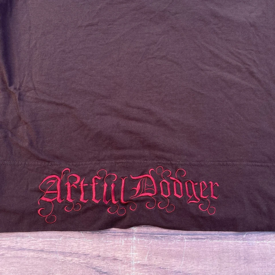 Camisa Polo Vintage Y2K Artful Dodger Marrón Para Hombres Talla XL Candle To The Devil Skull Foto 3 de 4