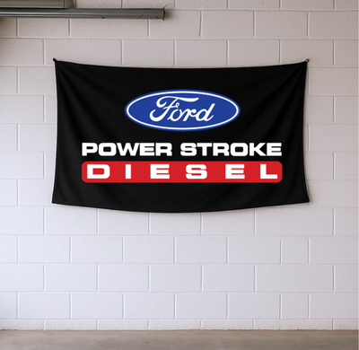 #ad Ford Power Stroke Diesel Wall Flag 5x3 ft – Garage or Man Cave Decor $29.79