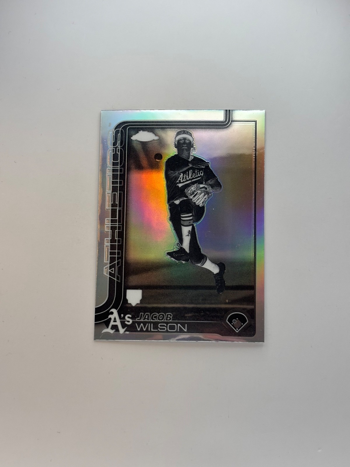 2025 Topps Chrome Jacob Wilson Negative Refractor Rookie RC #96 Athletics
