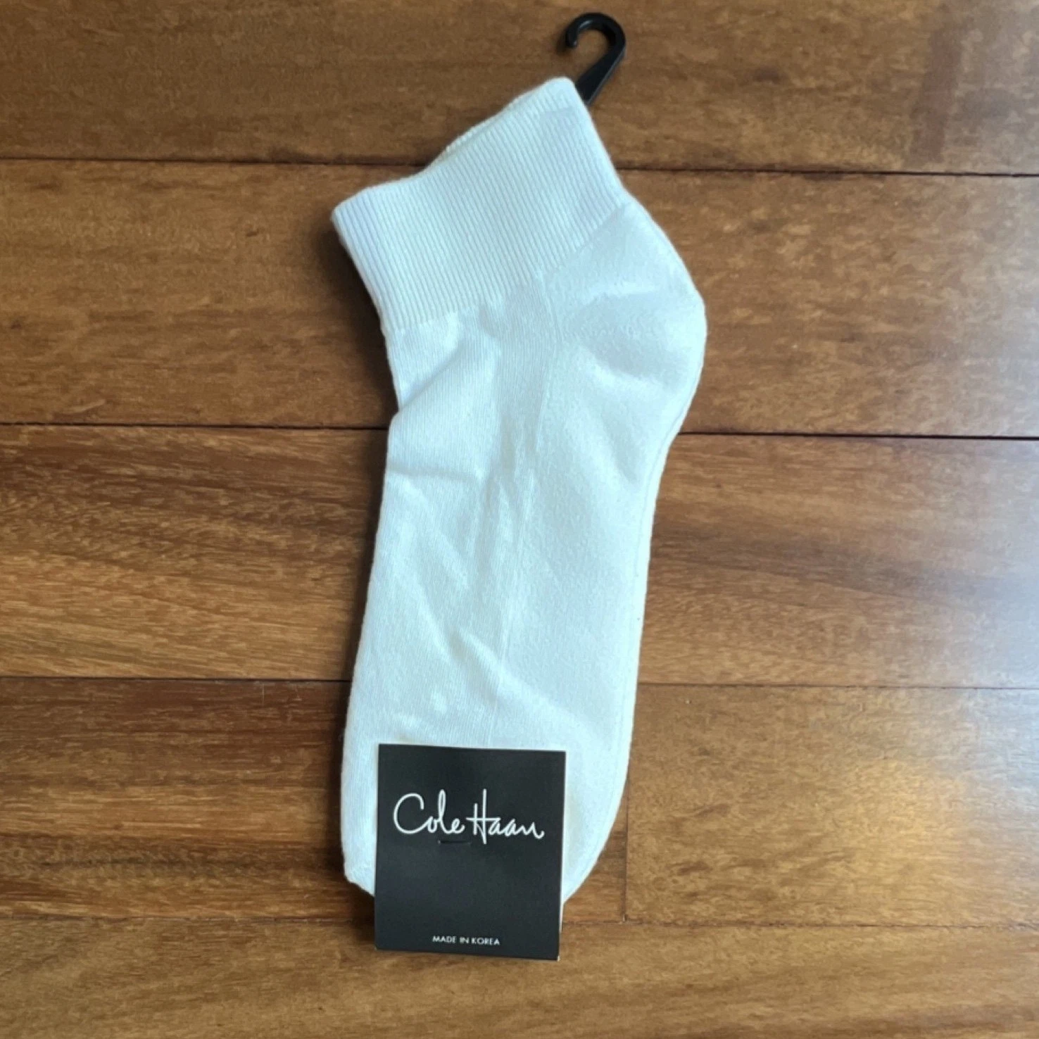 Cole Haan Cushioned Athletic Socks White Men's Ankle 1 Pair MM0072