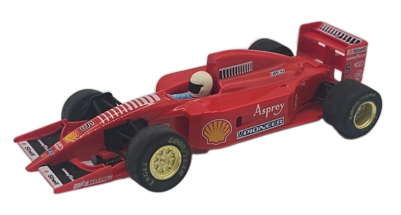 Scalextric 1/32 Scale Slotcar C410 - Ferrari 643 F1 #5 - White Helmet