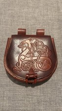 Wikinger Leder Gürteltasche Urnen Stil - Han...