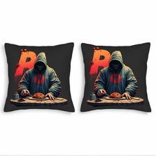 Set of 2 18x18in Throw Pillow Covers - Stylish Square Cushion Cases