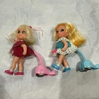 Liddle Kiddles Skediddle Shirley Doll and Suki doll w/ Skediddler Pusher Shoes