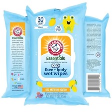 30 Count Travel Friendly Face  Body Wet Wipes with Aloe Vera  Chamomile