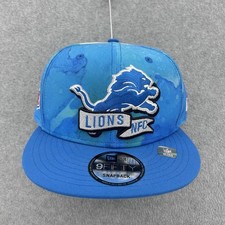 DETROIT LIONS NFL NEW ERA 9FIFTY INK DYE ON FIELD SIDELINE SNAPBACK HAT CAP