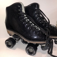 Retro Vintage Style Sure Grip Black Ankle Support Stardust Rollerskates Quad