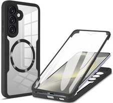 Magnetic Case for Samsung Galaxy S25 Case Built-in Screen Protector with MagSaf