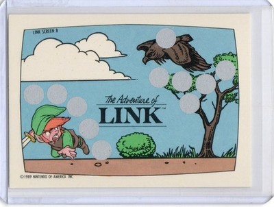 1989 Topps Nintendo #8 Link Scratch Off Card (Cards In Sleeve & Toploader)