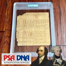 MARQUIS DE LAFAYETTE & ALBERT GALLATIN 2x Autograph EMIGRANT Letter Signed * PSA