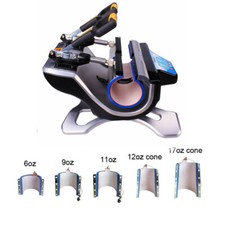 5in1 Dual Stations Mug Heat Press Mug Sublimation Transfer w/5 Heating Elements