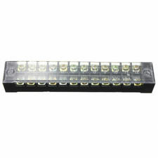 4Pcs Dual Row 12 Positions Screw Terminal Electric Barrier Strip Block 600V 15A