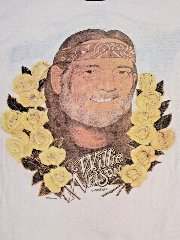 RARE PINK SHIRT VINTAGE 1983 Willie Nelson WORLD Tour T-Shirt Size XL USA TSHIRT