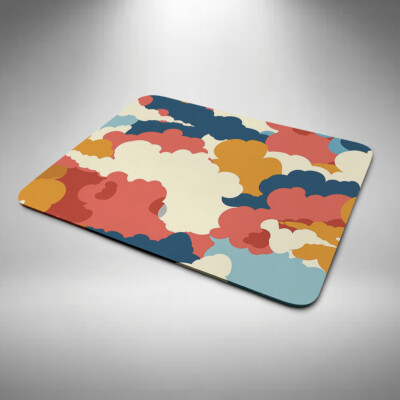 Clouds Maus Matte Pad Laptop Schreibtisch Computer Büro Geschenk Orange Rot Blau Wolke 7