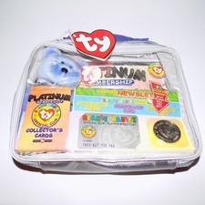 TY Beanie Babies Official Club Clubby II Bear Platinum Edition New in Bag Coin