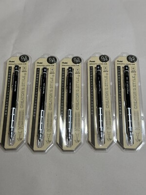 Graph 1000 CS Set Of 5 Black Mechanical Pencil blister-packed Pentel