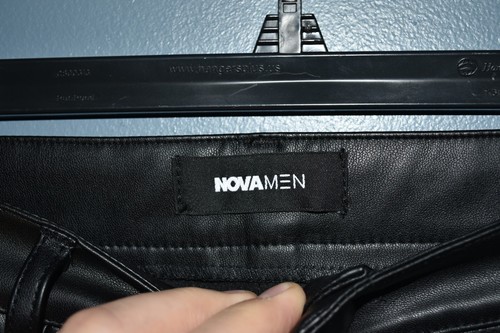 Nova Men Extra Level Faux Leather Slim Stack Pants size 32 - Picture 8 of 16