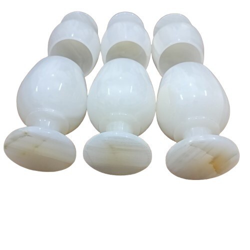 Onyx Wine Glass Set of 6 – Handcrafted Pakistani Marble Wine Glasses | Elegant H - Picture 6 of 11