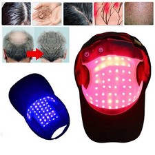LED Red Blue Near Infrared Light Therapy Cap Hair Regrowth Pain Relief Hat US