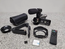 Digital Life 4k Ultra HD Camcorder W/ Travel Case & Clip On Microphone 