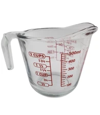 Anchor Hocking  Red Logo Vintage Glass Measuring Cup 2 Cups 16 Oz - Fast Ship