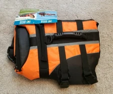 Guardian Gear Deluxe Pillow Pet Aquatic Dog Life Vest Jacket Orange Sz SM
