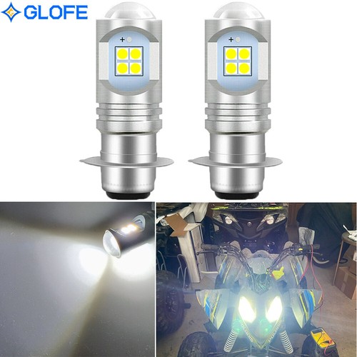 2 White LED Head Light Bulbs 12V for HONDA Recon 250 Sportrax 400TRX 400X TRX250 - Picture 1 of 12