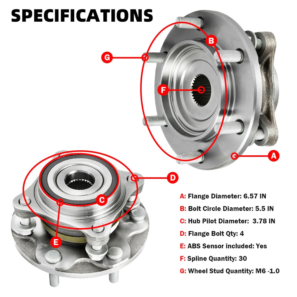 Buje de cojinete de rueda delantera 4x4 para Lexus GX460 Toyota 4Runner Tacoma FJ Cruiser NJ Foto 3 de 4