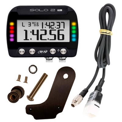 AiM Solo2 DL GPS Lap Timer Kit, inkl. Halterung + ECU-Kabel - Suzuki GSXR-1000 05-19
