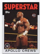 APOLLO CREWS 2016 Topps Heritage WWE Base RC #58 Pro Wrestling Trading Card