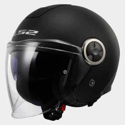 Casco JET LS2 Classy Solid OF620 - NERO OPACO - Doppia Visiera