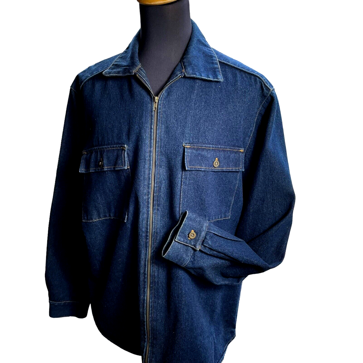 ジャケット・アウター  vintage denim jacket coveralls Vintage Smarter Clothing Denim Coverall Jacket Size XL Zip front