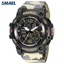 SMAEL Sport Watch Men Camouflage Watches Outdoor Digital Wristwatch Shockproof
