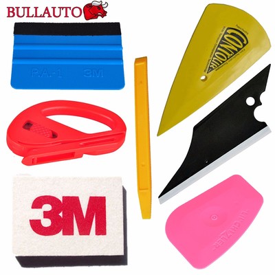 7IN1 Car Vinyl Wrapping Kit Felt Squeegee No-Scratch Applicator Tools US