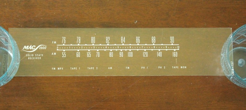 McIntosh 1900 Stereo Receiver Dial Glass Replacement