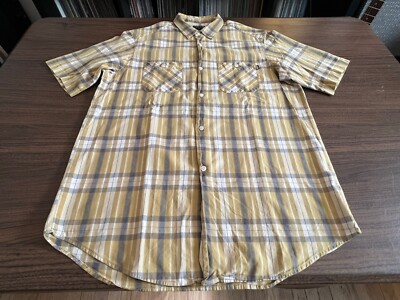 Vintage Stussy Plaid Button Up Short Sleeve Shirt Skate Y2K
