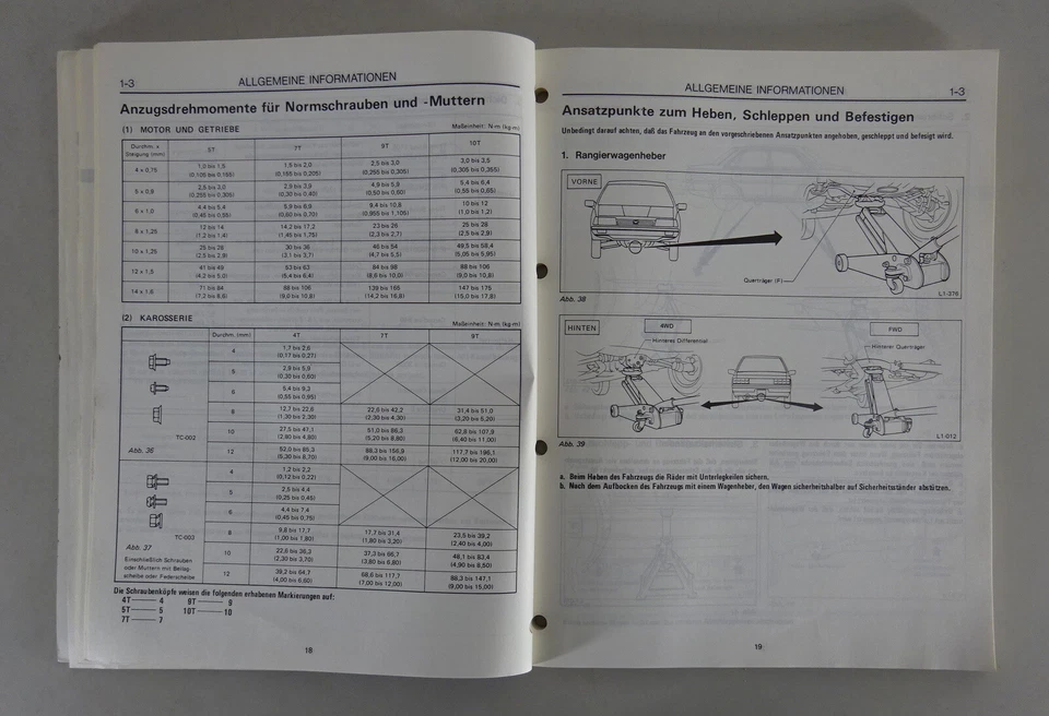 Manual de Taller Subaru Leona L 1800 Incl. Coupé 4 Volúmenes Stand 10/1989 - Imagen 4 de 4