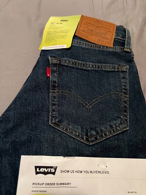 Levis 511 Slim Fit Flex Jeans The Thrill Dark Wash Blue Size 30 x 30