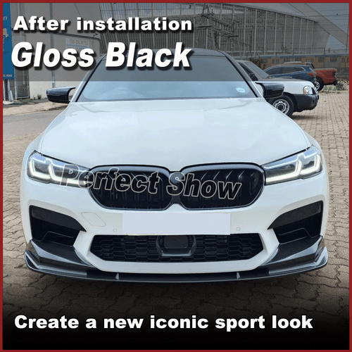 Glanz Schwarz Frontlippe Frontspoiler Lippe Passt für BMW 5ER F90 M5 LCI 21-22 - Picture 3 of 9