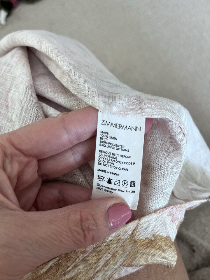 Zimmermann Andie Billow Linen Dress 0 eBay