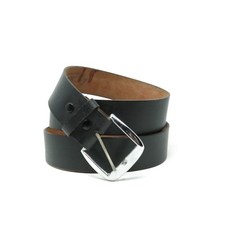 Vintage Handmade Coronel Made in Mexico Textured Black Leather Belt SZ 50
