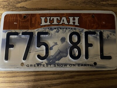 Utah Expired License Plate-Tag  Life Elevated  Collectable
