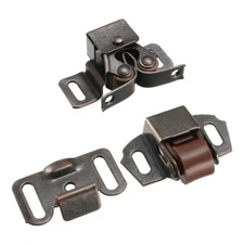 Retro Cabinet Wardrobe Door 1 Roller Catch Ball Latch Hardware Copper Tone