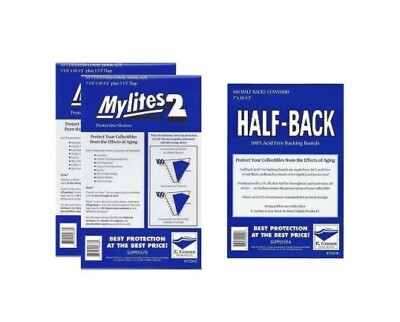 E. Gerber 100 Mylites2 STANDARD Mylar Bags & Half Back Comic Boards 725M2/700HB