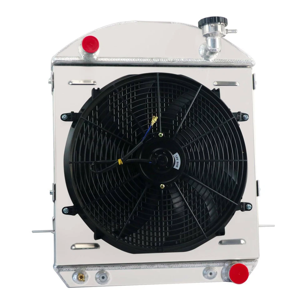 4Row Radiator Fan Shroud Fits 1917-1927 1922 Ford Model T-Bucket Chevy V8 Foto 2 de 4